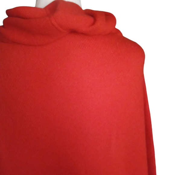 Shamask Red Orange Cowl Neck Oversized 100% Cashmere Sweater Size 1 10 - Picture 6 of 8